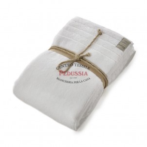 Coccola Fazzini Asciugamano doccia in spugna 100x150 - A Bianco