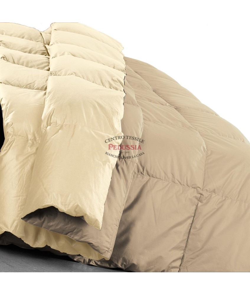DaunenStep Duna tinta unita Trapunta in piuma Caffelatte