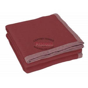 Somma Origami Coperta Lana Bordeaux