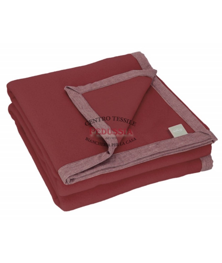 Somma Origami Coperta Lana Bordeaux