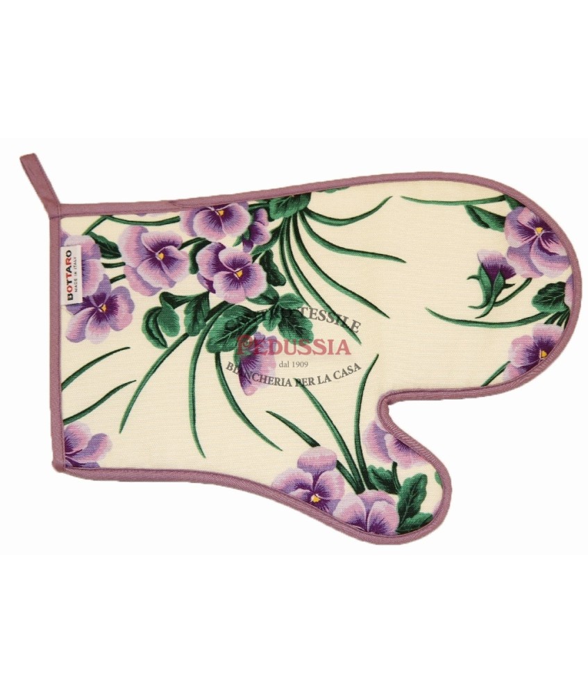 Bottaro Guanto forno Viole 100% Cotone