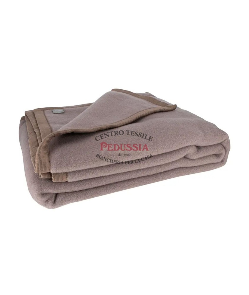 Somma Daisy Coperta Pura Lana Tortora 180x210