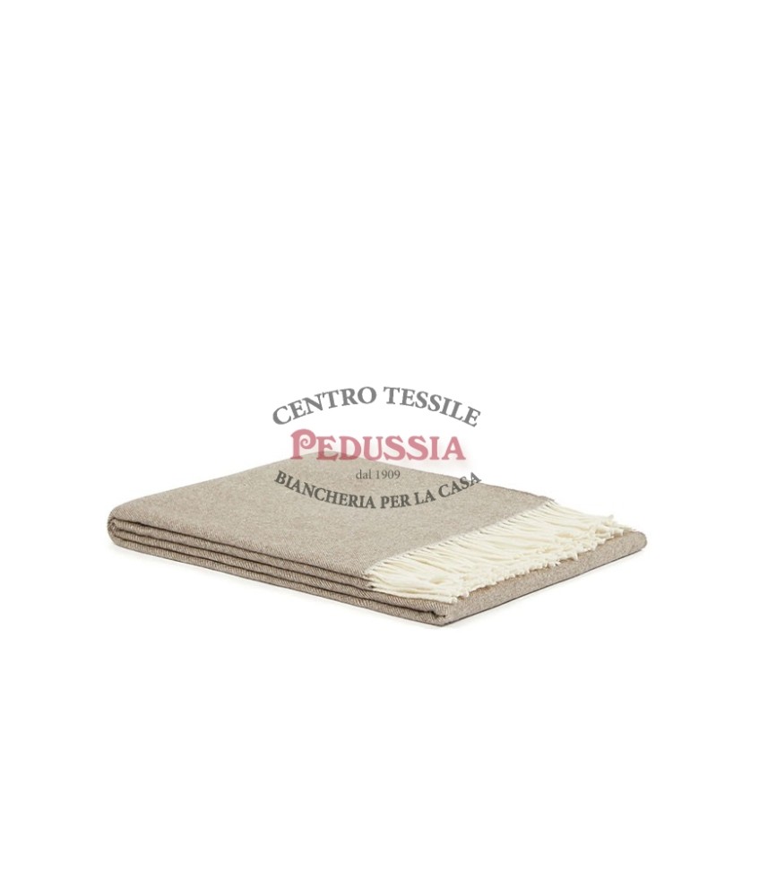 Lanerossi Plaid Dolomiti misto cashmere Marrone