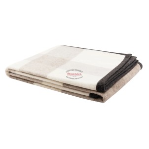 Lanerossi Coperta Abete Misto Alpaca Bianco-Marrone