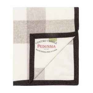 Lanerossi Coperta Abete Misto Alpaca Bianco-Marrone