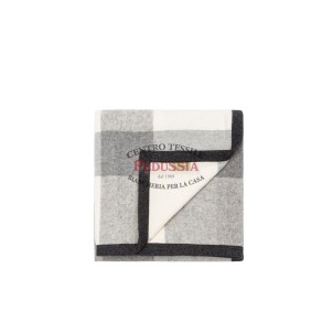 Lanerossi Coperta Abete Misto Alpaca Bianco-Grigio