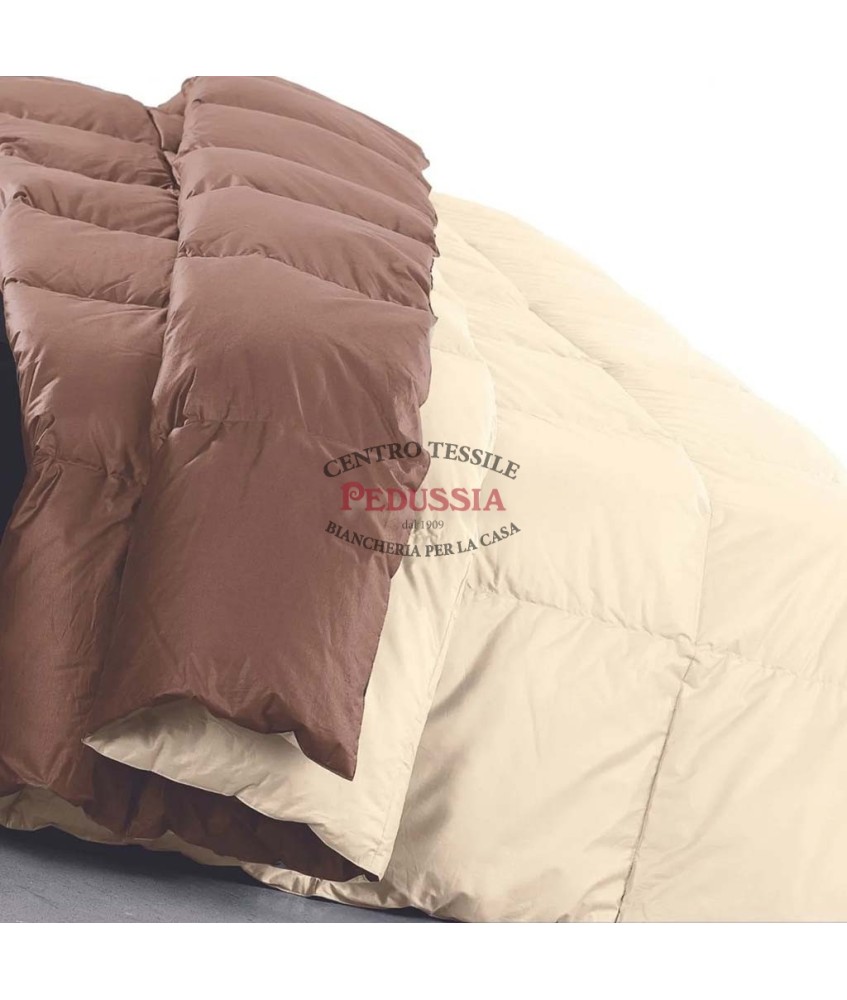 DaunenStep NEOSTEP Duna tinta unita Trapunta in fibra Nocciolato