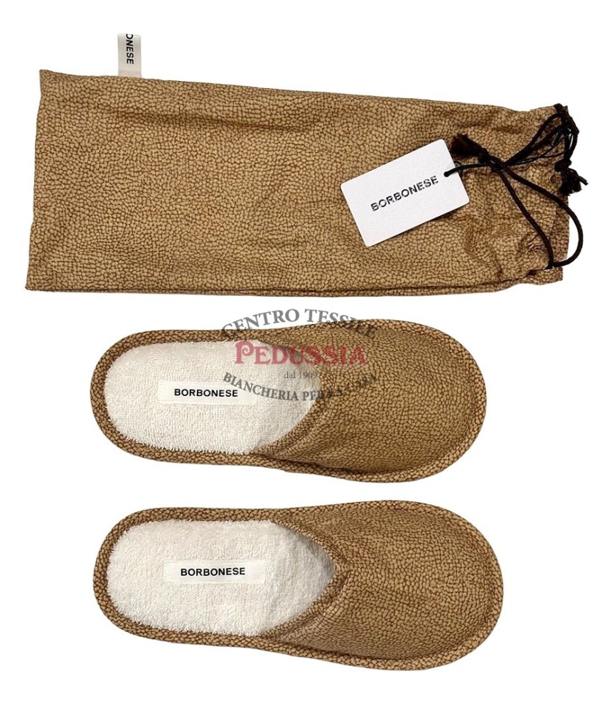 Borbonese Oplà Pantofole Uomo Cammello