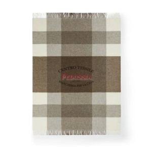 Lanerossi Plaid Uruguay Check in Lambswool Merino GOTS Nocciola